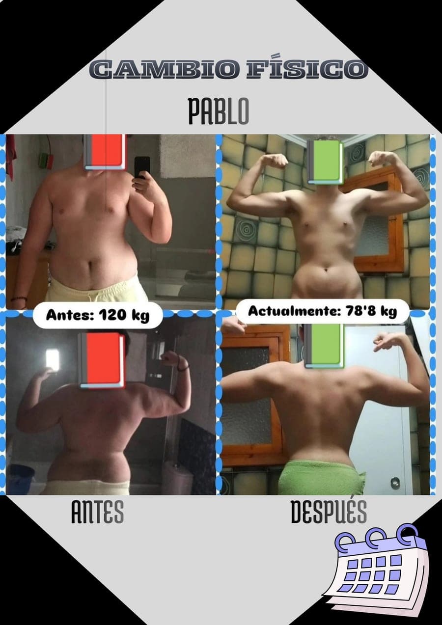 Transformación: Cambio físico · Pablo — Alex Nutri&Health Orihuela